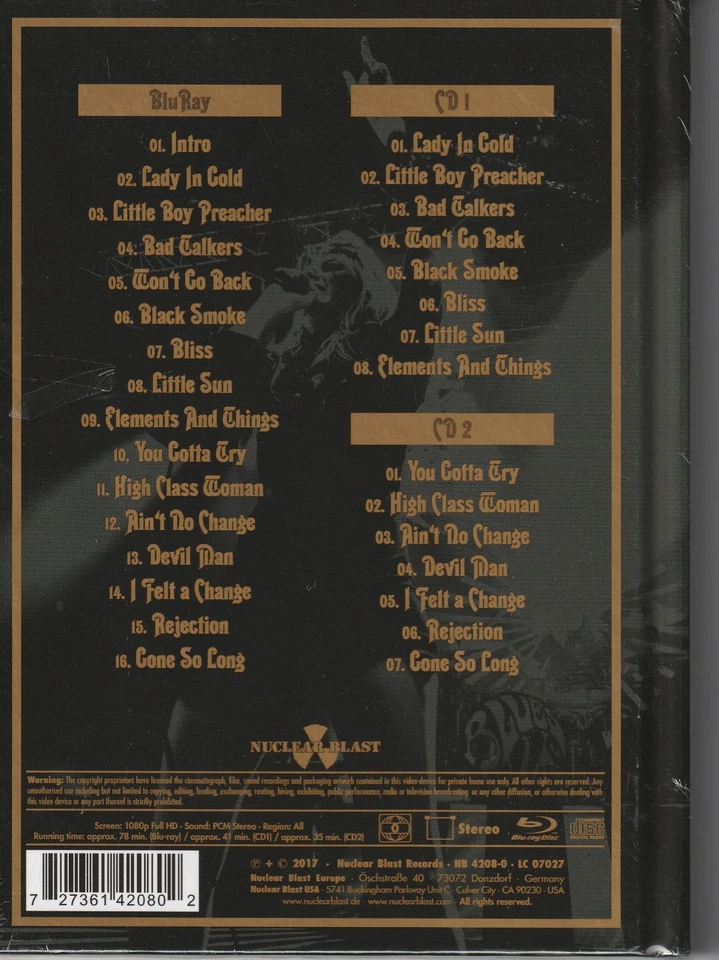 BLUES PILLS - Lady In Gold - Live In Paris - 2CDs + Blu-ray - Bild 2 von 2