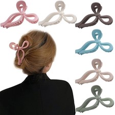 6Pcs Bow Claw Clips,Bow Hair Clips for 1 Count Pack of 6 , 6 colors