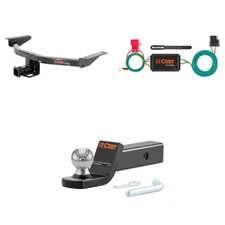 CURT Trailer Hitch Package 2in Receiver, Wiring Harness, 45134 Ball Mount 13284