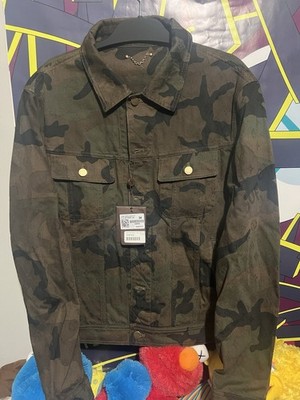 Louis Vuitton x Supreme Camouflage Monogram Denim Trucker Jacket Size 54 XL
