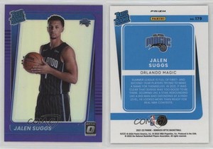 2021-22 Panini Donruss Optic Rated Purple Prizm Jalen Suggs #179 Rookie RC