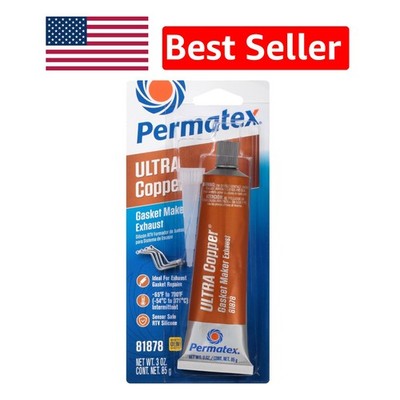 Ultra Copper RTV Silicone Gasket Maker - 3 oz Tube for High-Performance Engines