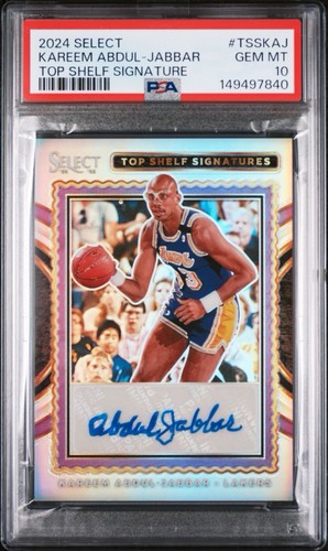 2024-25 Select Top Shelf Signatures Auto Kareem Abdul-Jabbar #TSSKAJ PSA 10