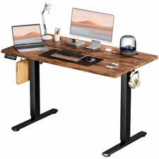 Standing Desk, Adjustable Height Electric Sit Stand Up Down Computer Table, 4...