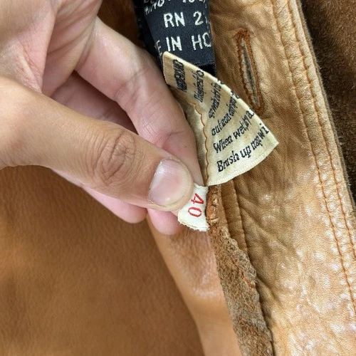 Vintage Brown Suede Leather Jacket Size 40 Western (RRL STYLE) Made In Hong Kong image 12