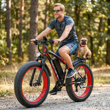 EOEOTWO 26'' Fat Tire Electric Bike Adult 1500W 48V 15Ah 34MPH 60Miles E-Bike UL