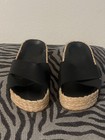 Splendid Becki platform espadrille sandals in black with crisscross straps and a — photo 6
