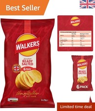 Indulgent Ready Salted Crisps - 6 Individually Packaged 25g Snacks for Everyone