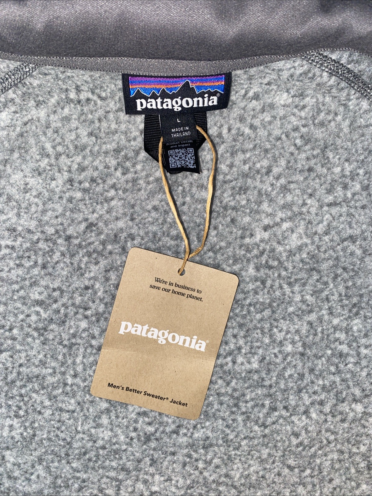 NWT Patagonia Better Sweater Jacket, men’s L, stonewash(gray) thumbnail 4