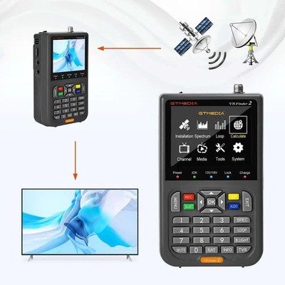 3.5''LCD Profi Sat Finder GTMEDIA V8 Satelliten Messgerät SATFINDER DVB-S/S2/S2X