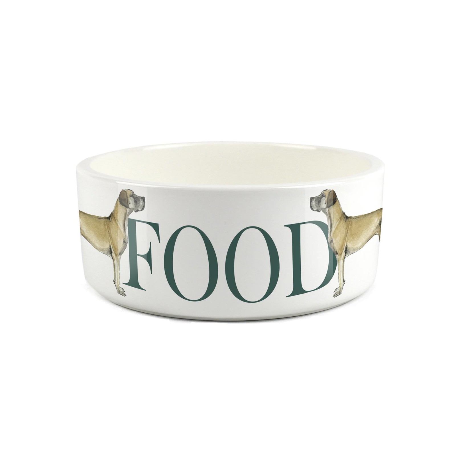 Great Dane Pet Bowl - Dog Portrait Large Ceramic Food Bowl/Dish Dog Gift