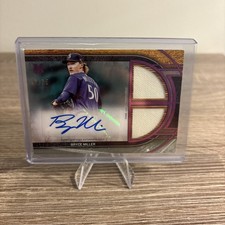Bryce Miller 2025 Topps Museum Collection Signature Swatches Game Relic Auto /75