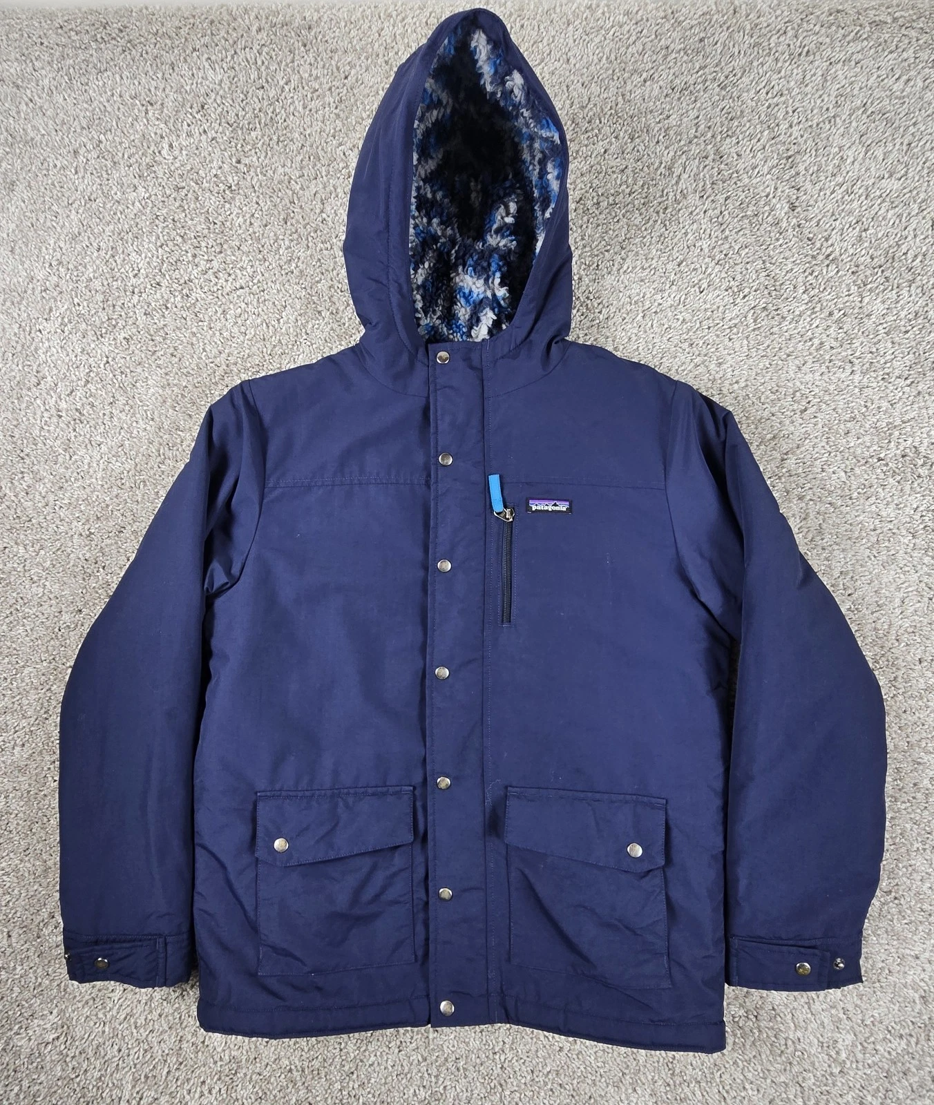 Patagonia Coat Boys/Kids XXL 16-18 Inferno Jacket Sherpa Lined Hooded Full Zip