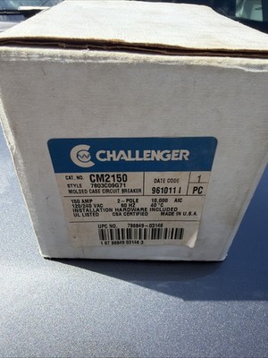 Challenger CM2150 150A Molded Case Circuit Breaker 2-Pole 120/240V