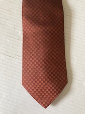 Brooks Basics 346 Brooks Men's Necktie Tie Silk Copper Geometric Made in USA