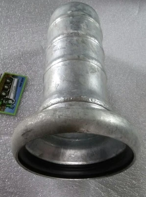 4" Bauer female coupling hose tail end piece slurry tanker galvanised c/w o-ring