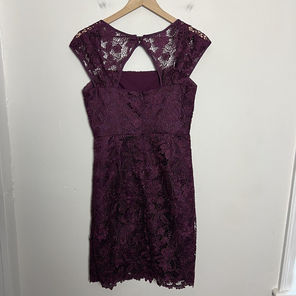 adrianna papell purple lace dress Hailey Adrianna Papell Formal Purple Sparkle Lace Dres
