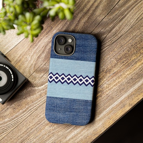 Blue Jean Print Diamonds Tough Phone Case for Iphone, Samsung Galaxy, Goog Pixel - Picture 38 of 285