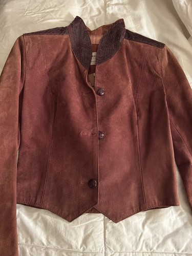 Vintage Gabriel Levy For NAL Manufacturing Suede &Snake Skin Bolero 1980’s
