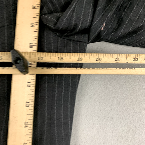 Z Zegna Blazer Mens 48R Black Pinstriped Wool Button Up Jacket - Picture 9 of 10