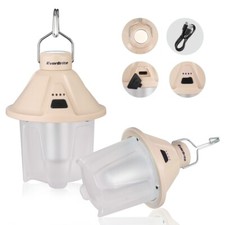 2PACK 450LM Rechargeable Camping Lantern Magnetic Top Hook 5 Lighting Mode USB C