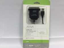 ATIVA USB to Parallel Printer Adapter Cable, 6'