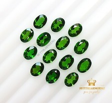 5x7 MM Natural Green Chrome Diopside Oval Cut Loose Gemstones Lot, Good Quality