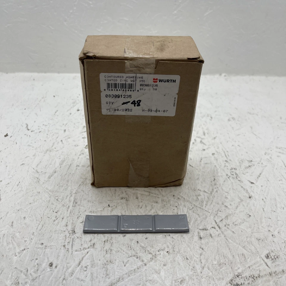 (Cantidad. 48) Wurth 083091235 Adhesivo Contorneado Recubierto Zinc, 35G Foto 2 de 4