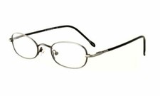 Calabria Flex Plus 87 by Vivid KIDS SMALL 46 mm Reading Glasses in Pewter Silver