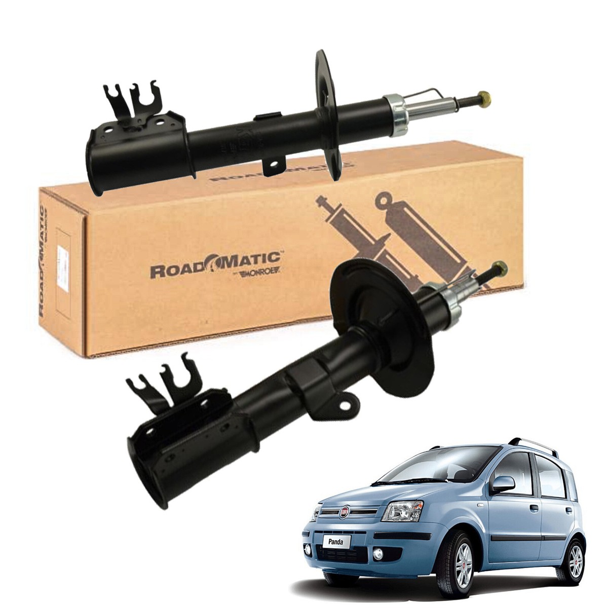 Kit 2 Ammortizzatori Anteriori Monroe RoadMatic Per FIAT PANDA (169) 4x4 - Ricambi Originali Di Qualità