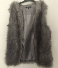 Cameo Rose Faux Fur Jacket Size 10