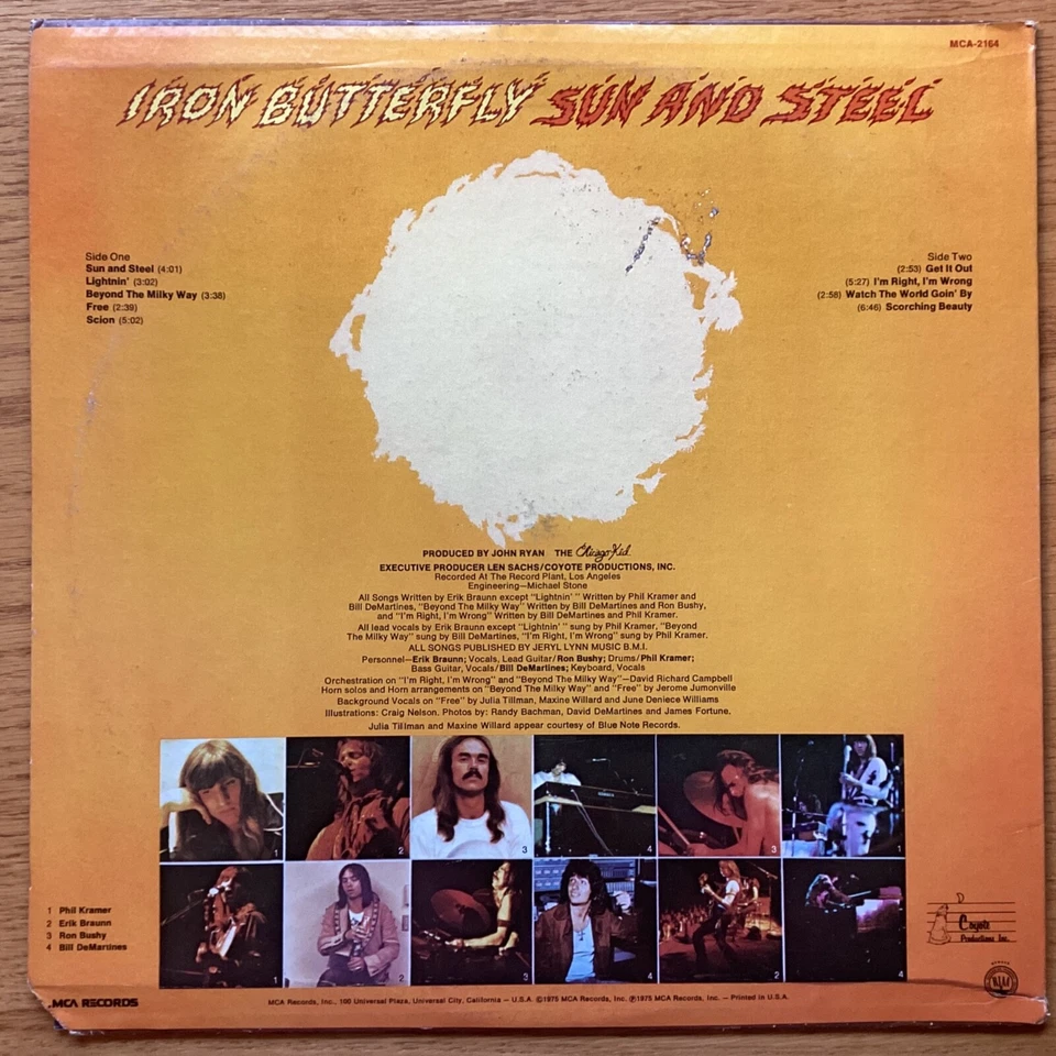 Iron Butterfly “Sun And Steel" 33 1/3 rpm LP record, MCA-2164 - Image 2 of 4