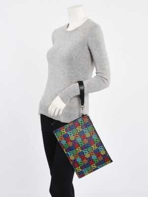 Gucci Multicolor/Black GG Supreme Coated Canvas Psychedelic