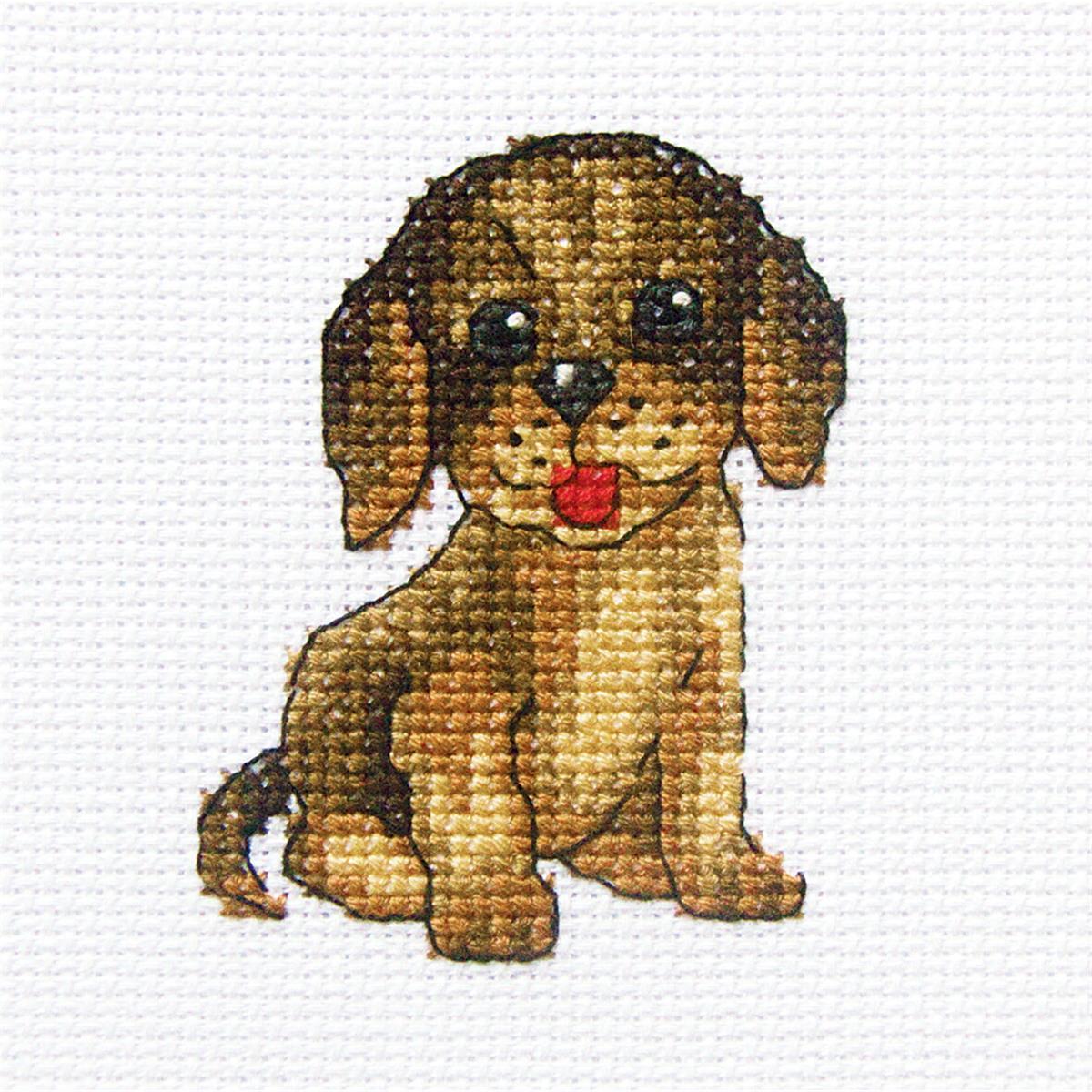 RTO counted Cross Stitch Kit ""Little Tike"" H236, 9x9 cm, DIY