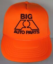 VTG 1980s BIG A AUTO PARTS CAR TRUCK AUTOMOTIVE ADVERTISING ORANGE SNAPBACK HAT