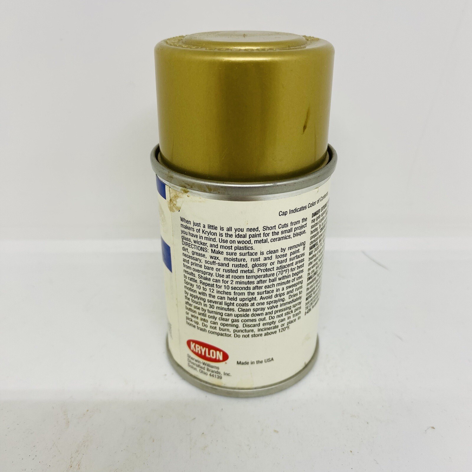 Vintage Krylon Short Cuts Gold Leaf SCS029 paper label spray paint can 3oz eBay