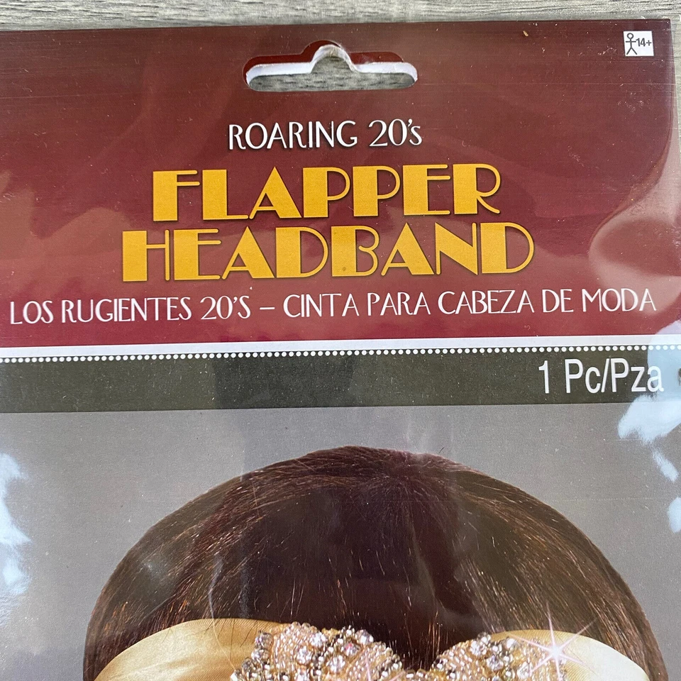 Diadema Roaring 20’s Flapper Disfraz de Halloween Disfraz Juegos con disfraces Accesorio Vestir Foto 2 de 4