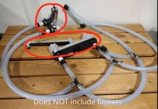 Portable Concession Sink  Faucet Kit for 2 Faucets - 3 4 Compartment 