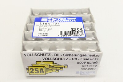FERRAZ SHAWMUT  597.0257 25A DII  Schmelzsicherung Sicherungseinsatz