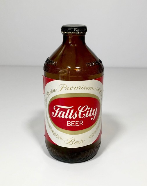 FALLS CITY BEER BOTTLE STEINIE SHORT 12 OZ GLASS THROW AWAY EMPTY 1970