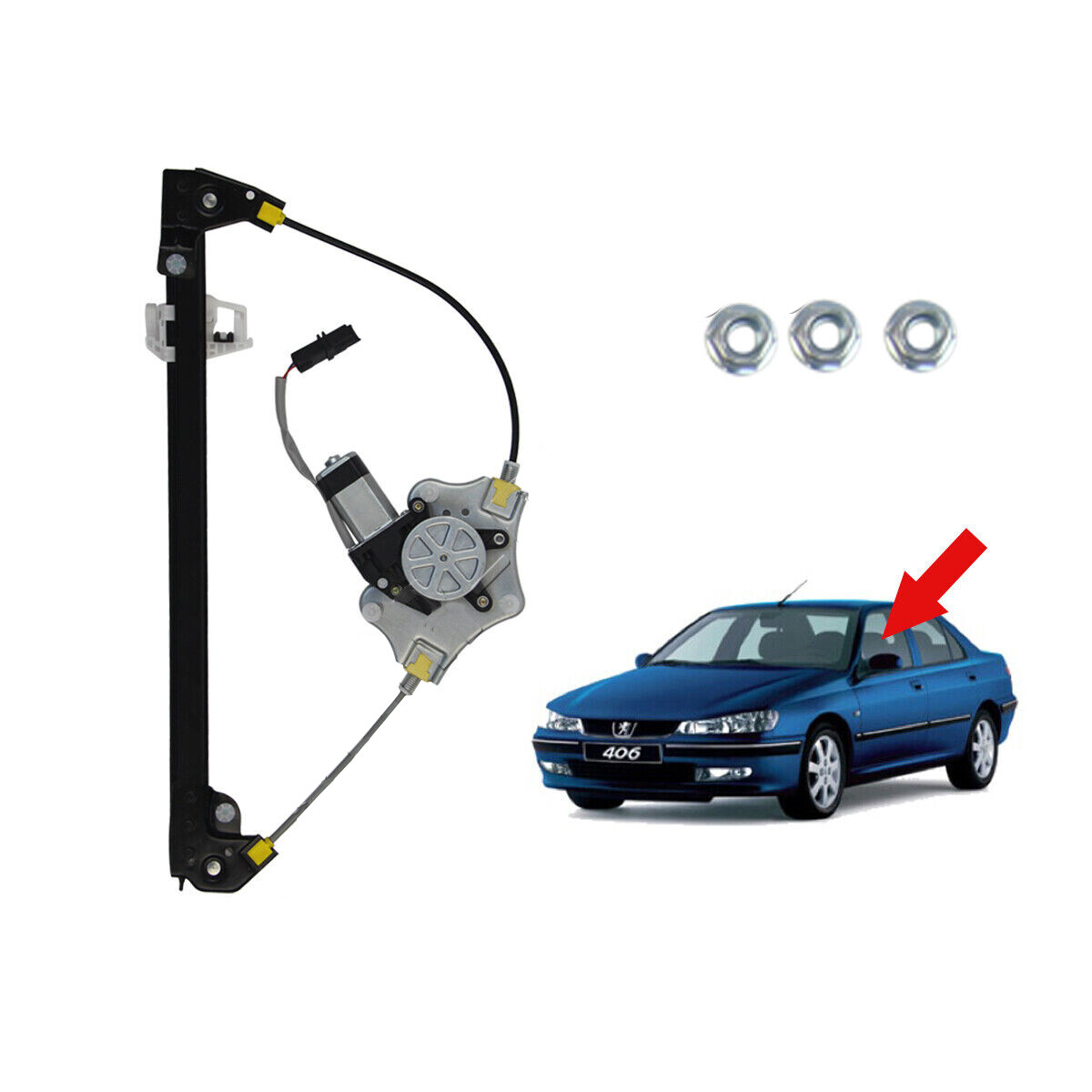 Mécanisme Lève-vitre Avant Droit Peugeot 406 Berline S1/S2 – Réf. 9615036880 – Occasion