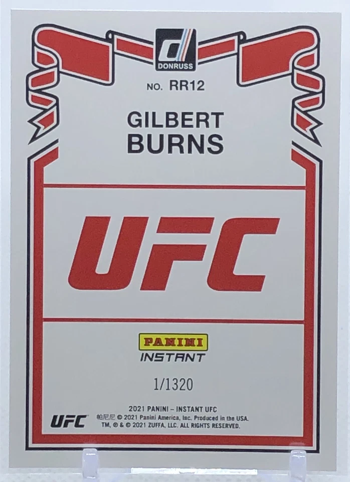 💥GILBERT BURNS ROOKIE 2021💥PANINI INSTANT DONRUSS RATED ROOKIE💥LE #/1320🔥 - Image 2 of 2