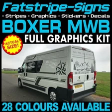 to fit PEUGEOT BOXER L2 MWB GRAPHICS STICKERS STRIPES DECAL CAMPER VAN MOTORHOME