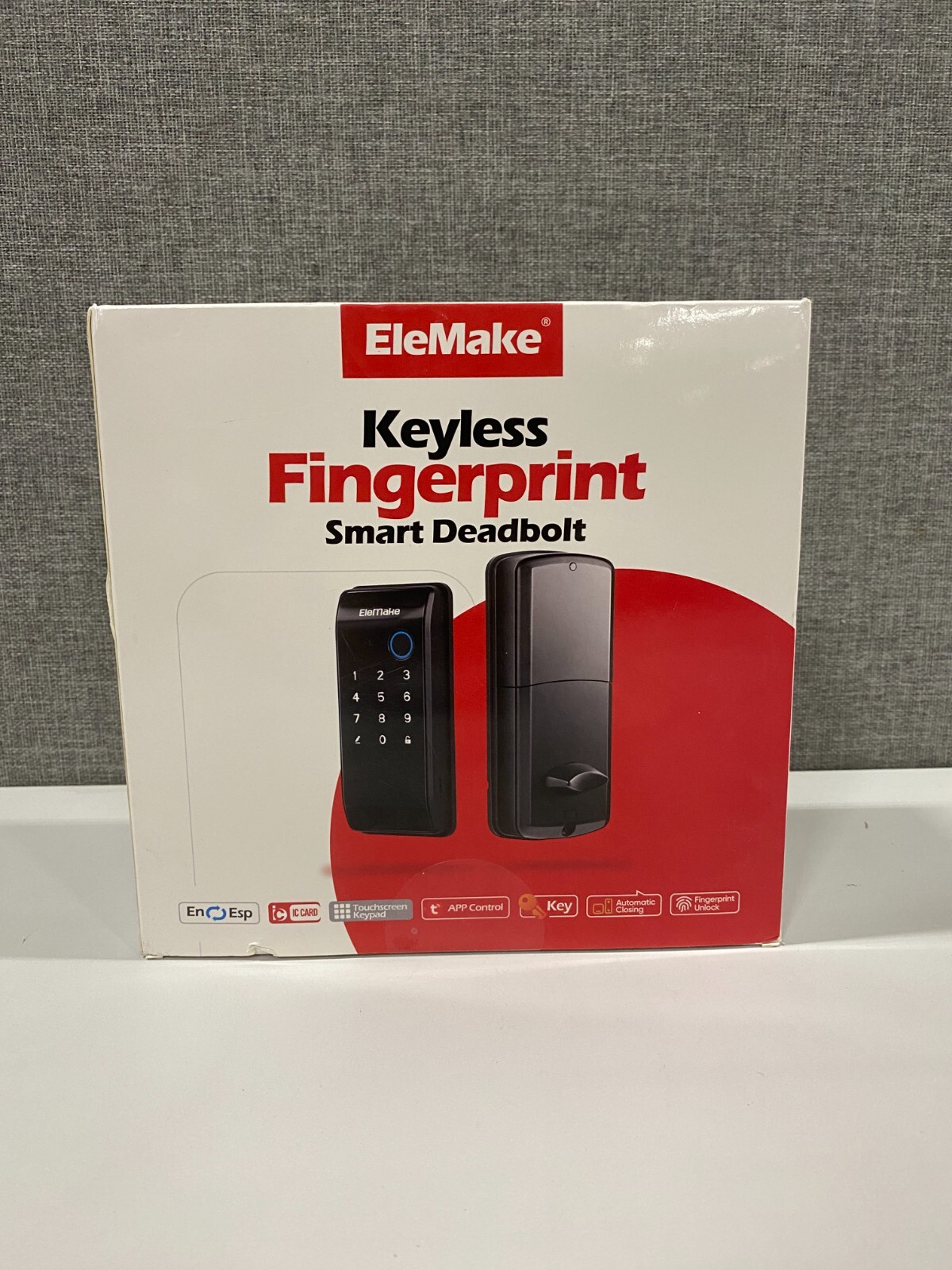 Elemake Smart WiFi Deadbolt Lock with Fingerprint Keypad for Keyless Entry-image