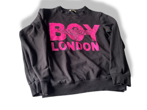 Vintage Damen Schwarz Junge London Grafik Sweatshirt in S/M| L24 W20|SKU 4768 - Bild 2 von 7