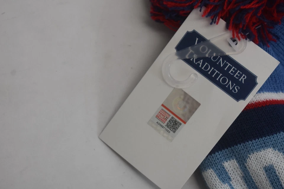 Volunteer Traditions Tristar Toboggans Blue Red Navy Pom Beanie Stocking Cap - Image 3 of 4