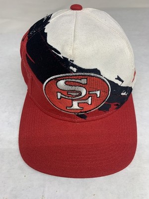 Vintage 90s San Francisco 49ers Logo Athletic White Done Splash SnapBack Hat