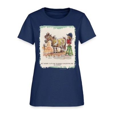 Thelwell Hilarious Horse Grooming Experts Only Licensed Women's T-Shirt