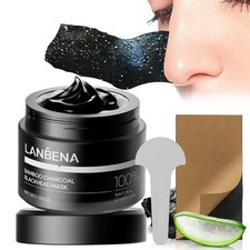LANBENA Upgraded 2.0 Bamboo Charcoal Blackhead Remover Mask, 60 pcs Nose Strips,