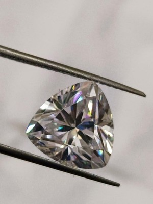 CERTIFIED 8.30 Ct Earth-Mined Natural Gray Diamond Trillion LOOSE VVS1/ 13.5 mm